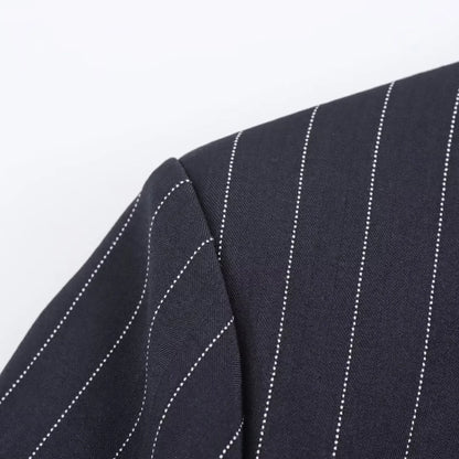 Maivah Nova Stripe Double-Breasted Blazer