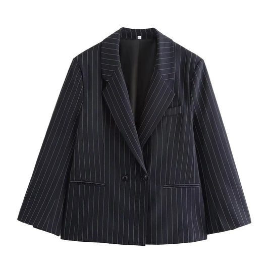 Maivah Nova Stripe Double-Breasted Blazer