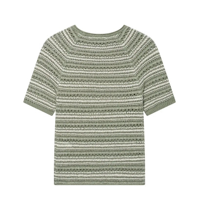 Maivah Autumn Striped Knit Slim-Fit Top