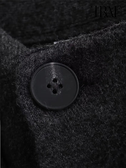 Maivah Elegant Knitted Split Jacket Coat