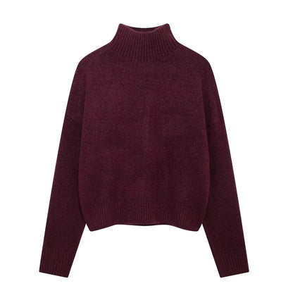 Maivah Vintage Burgundy Turtleneck Sweater