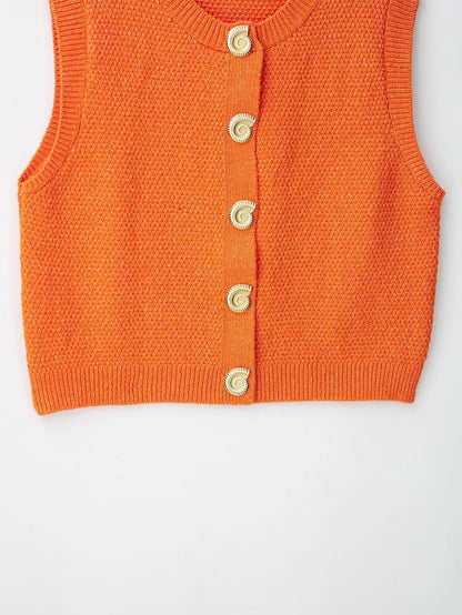Maivah Sleeveless Knit Vest Cardigan
