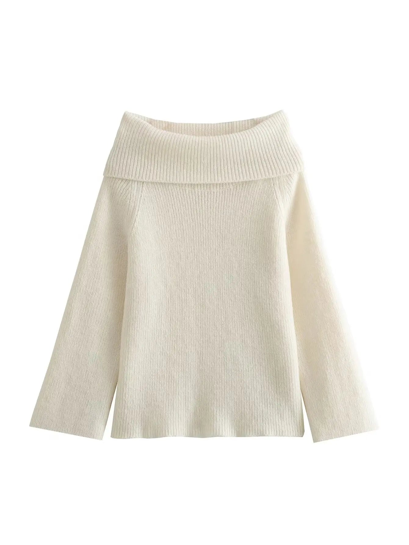 Maivah Slash Neck Off-Shoulder Knit Sweater