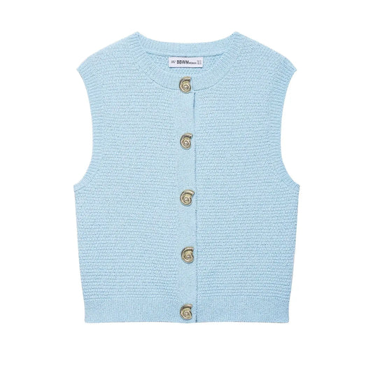 Maivah Sleeveless Knit Vest Cardigan