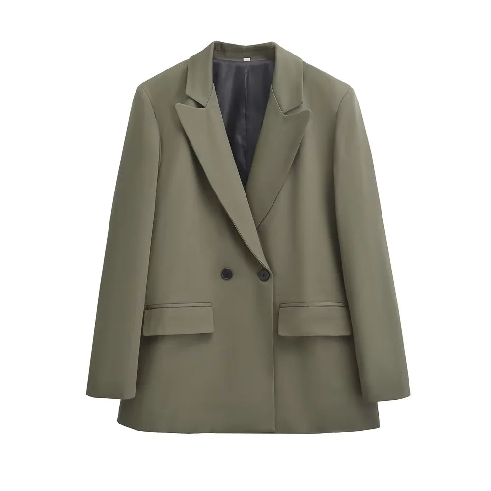 Maivah Women's Double-Breasted Office Blazer