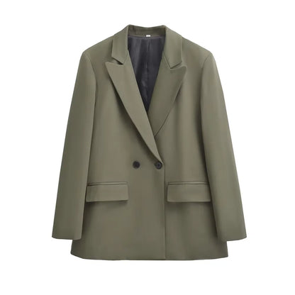 Maivah Women's Double-Breasted Office Blazer