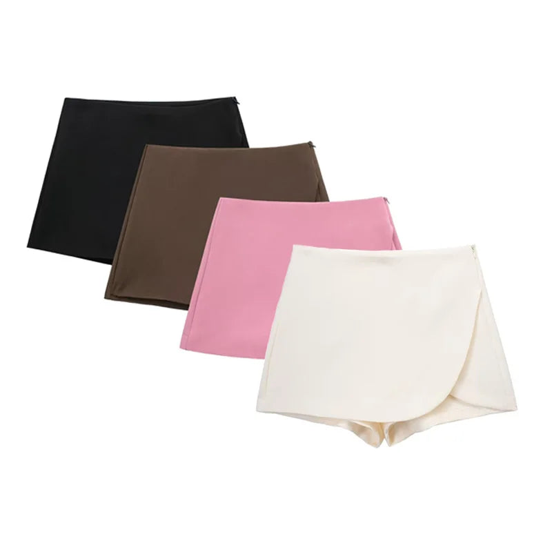 Maivah Casual High-Waist Asymmetric Skort