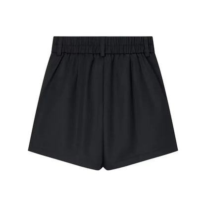 Maivah Solid High-Waist A-Line Casual Shorts