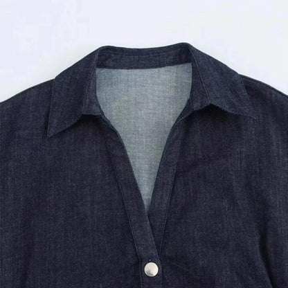 Maivah Casual Denim Midi Dress