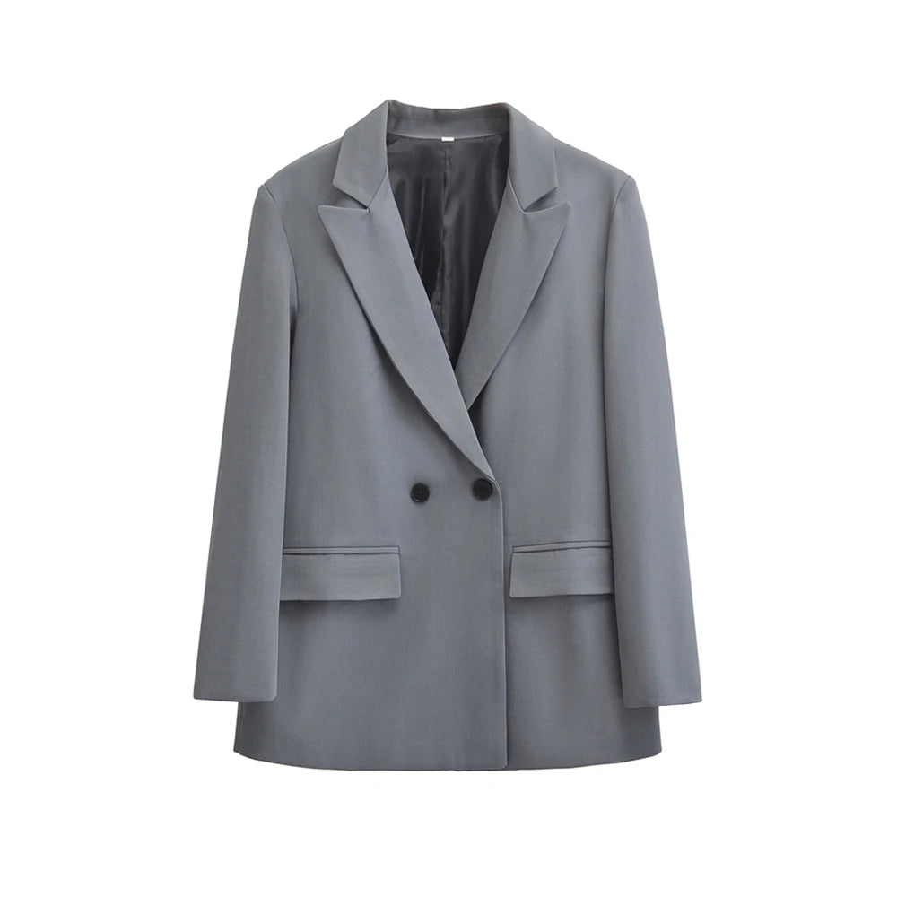 Maivah Women's Double-Breasted Office Blazer