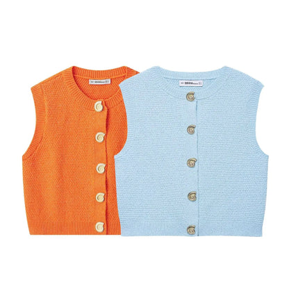 Maivah Sleeveless Knit Vest Cardigan