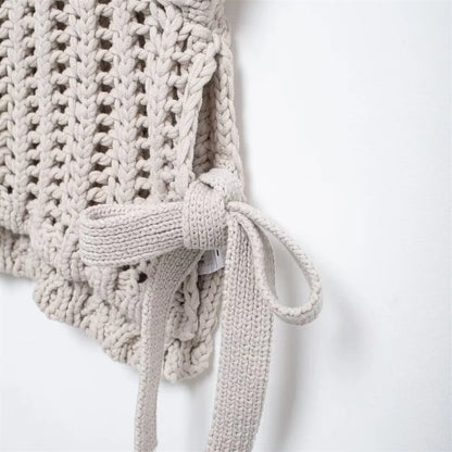 Maivah Hollow Out Knit Pullover Sweater