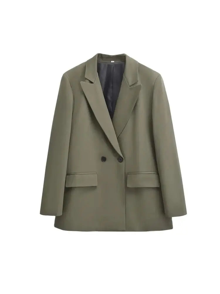 Maivah Women's Double-Breasted Office Blazer