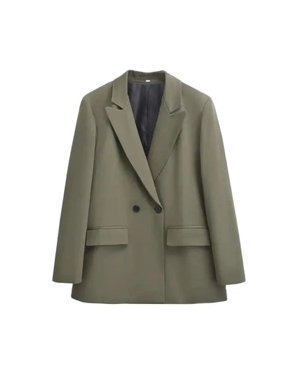 Maivah Women's Double-Breasted Office Blazer