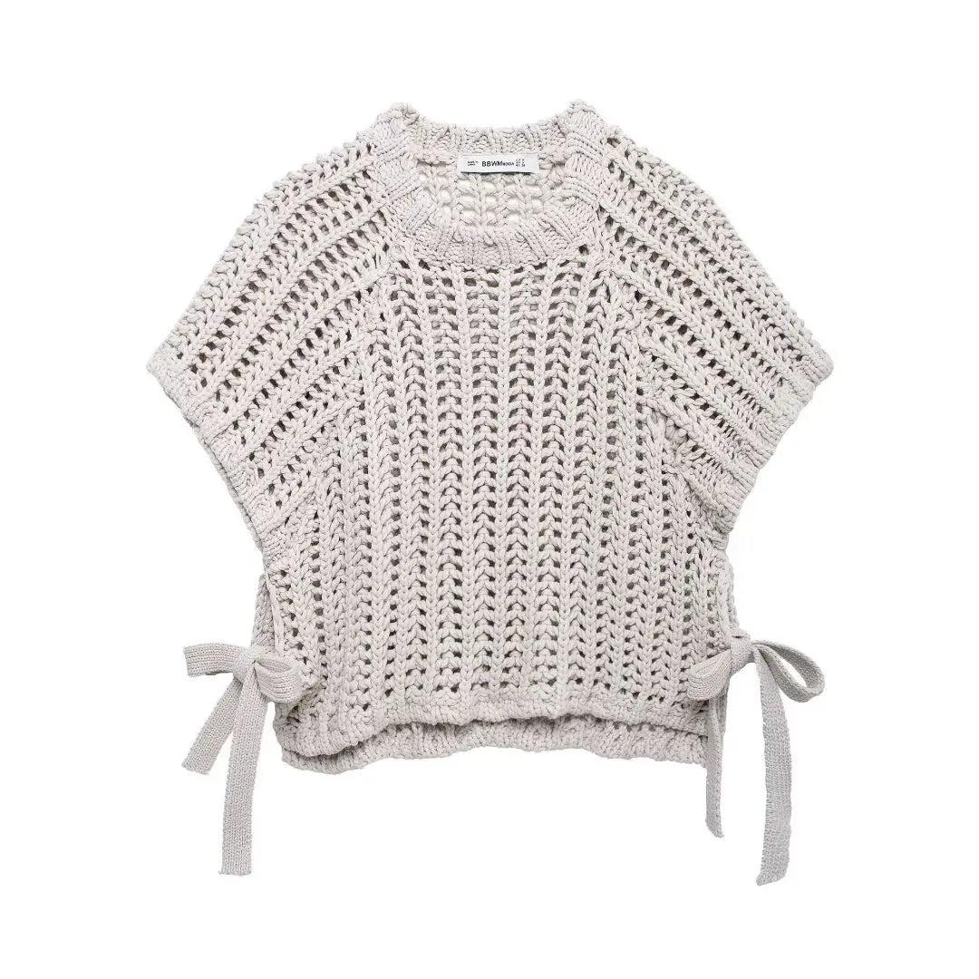 Maivah Hollow Out Knit Pullover Sweater