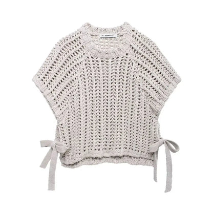 Maivah Hollow Out Knit Pullover Sweater