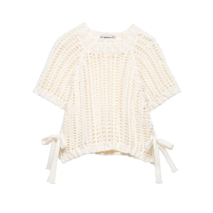 Maivah Hollow Out Knit Pullover Sweater