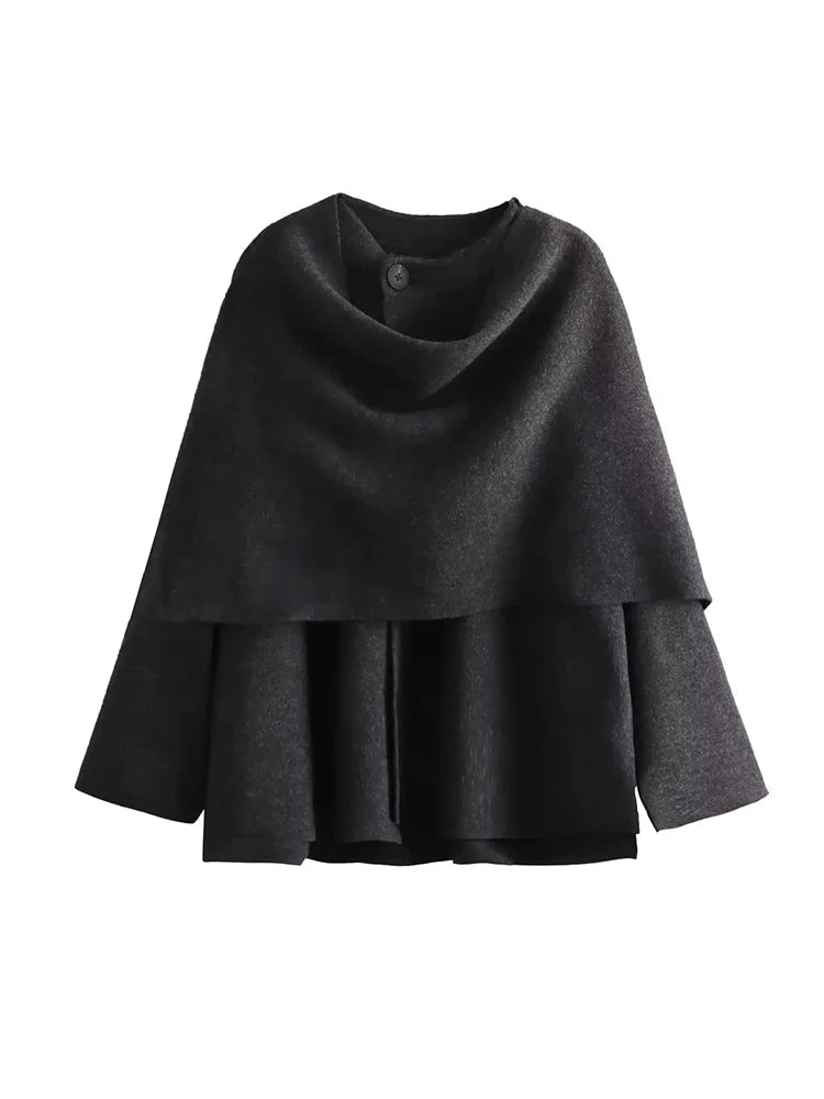 Maivah Elegant Knitted Split Jacket Coat